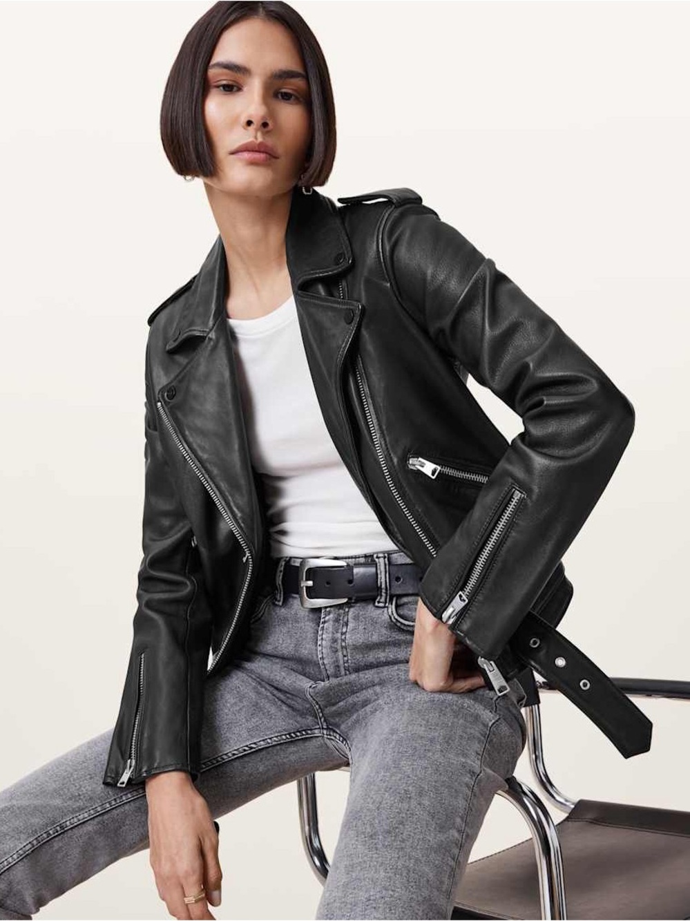 All Saints BALFERN LEATHER BIKER JACKET